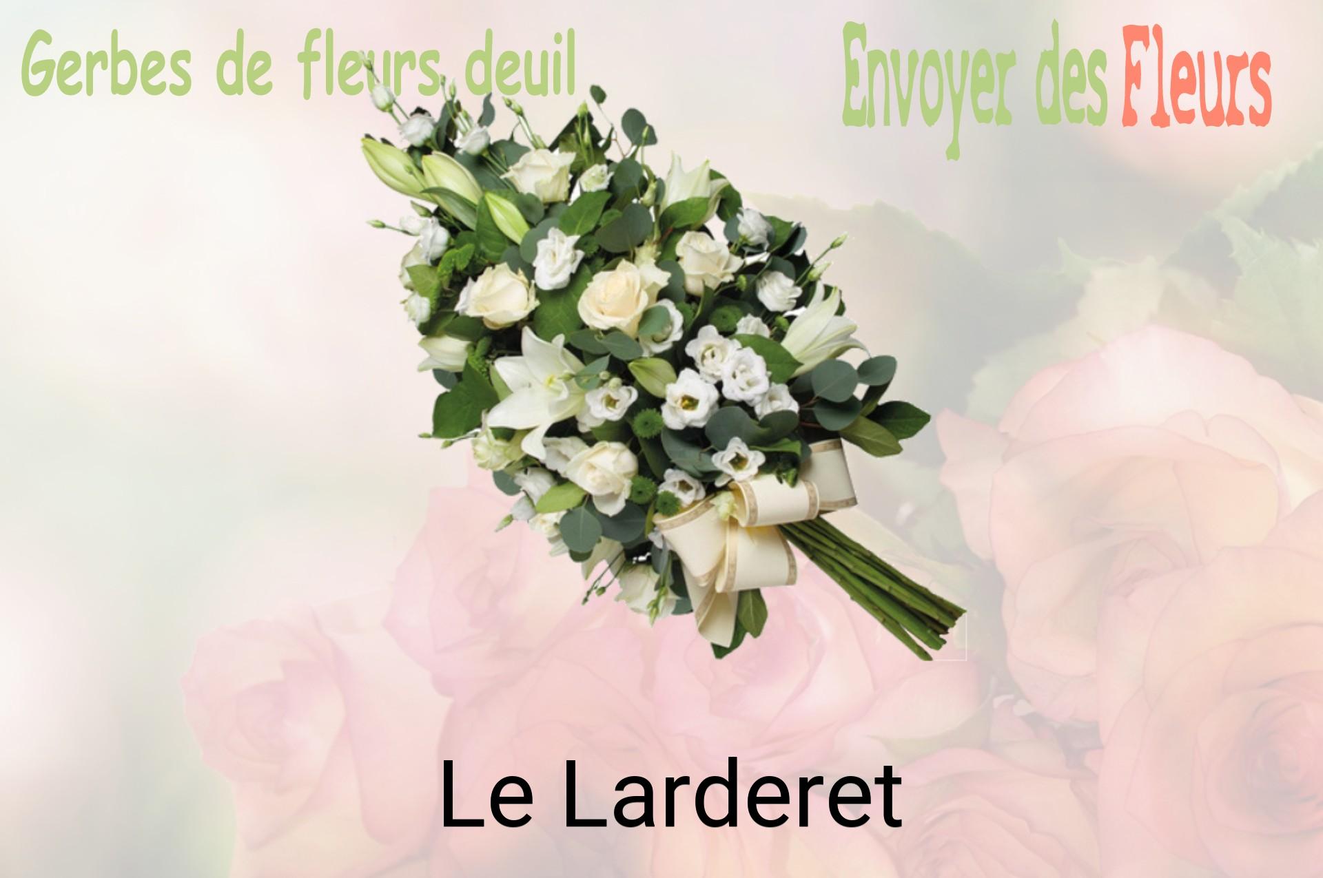 Gerbe de fleurs de deuil livrée à Le Larderet
